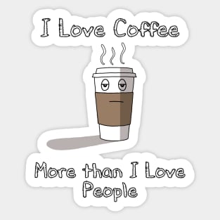 I Love Coffee Sticker